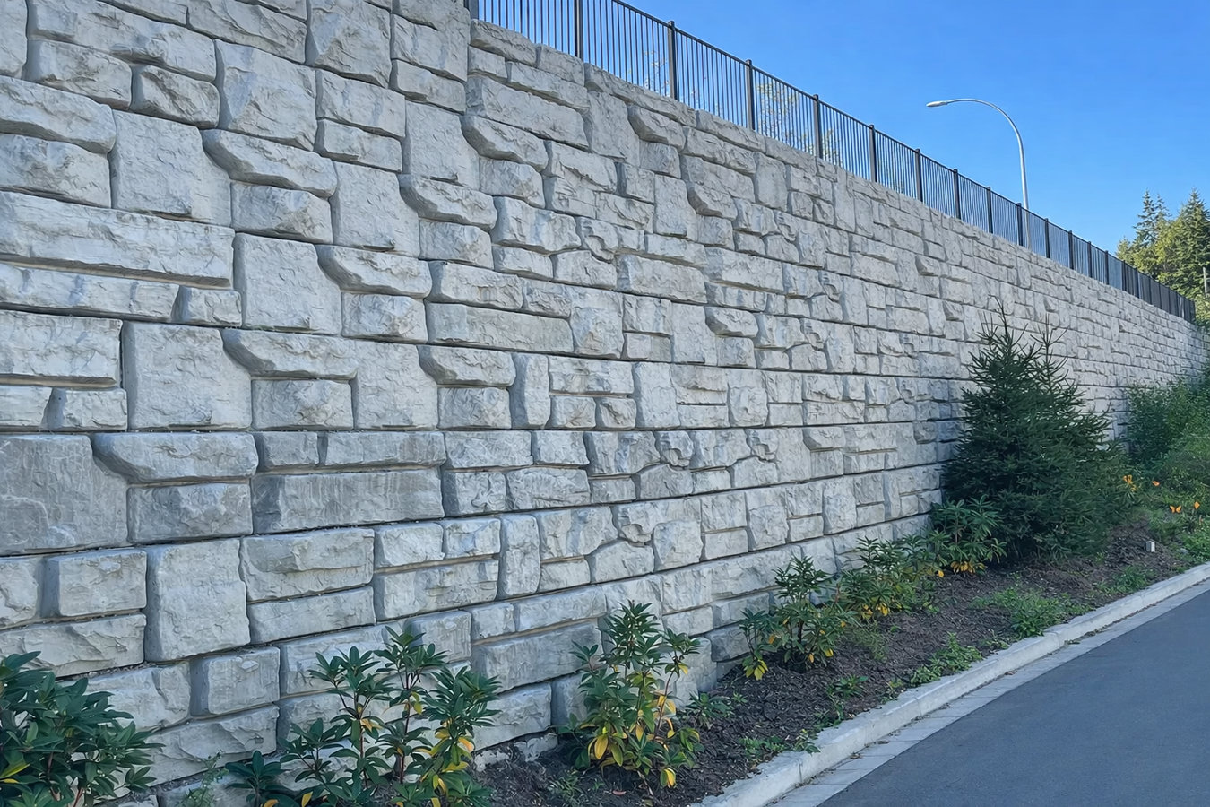 Concrete retaining walls in McAllen, TX