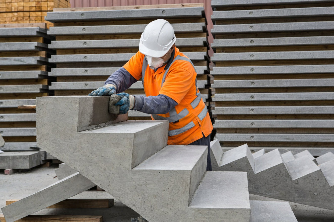 Concrete steps construction in McAllen, TX